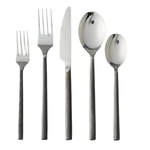 Vente en gros de design créatif manche sensé ensemble cuillère fourchette et couteau en métal ensembles de couteaux et fourchettes ensemble de couverts finis couleur or - Product Image 5