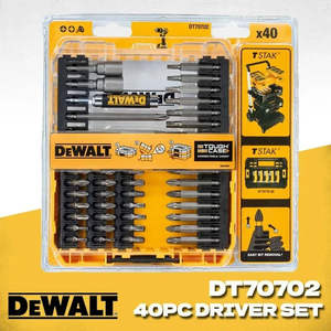 For DEWALT DT70702 40 PCS Impact <b>Screwdriver</b> <b>Bit</b> <b>Set</b> Stainless Steel HSS Material Tough Case DIY Grade Steel OEM Fits TStak Cadd - Product Image 1