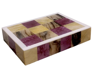 Boîte de rangement pour bijoux en os incrusté vintage, boîte de rangement décorative en os incrusté faite à la main, boîte de rangement pour bijoux - Product Image 1