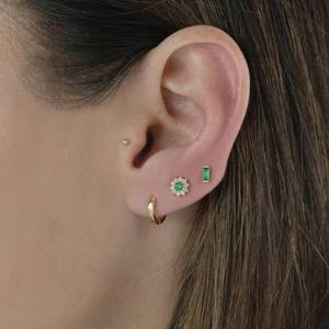Exceptional Partywear Antique Style Earring Cubic Zirconia and <b>Emerald</b> 925 Solid Sterling Silver Earring Jewellery Round Items - Product Image 4