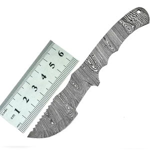 Hand Forged Blank Blade Custom Handmade Damascus Steel Blank Blade Full Tang With Protected Cover - Product Image 1