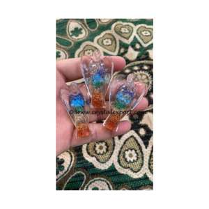 Estatuilla de Ángel de amatista orgonita hecha a mano para meditación de equilibrio de Chakra curativo de energía y decoración espiritual del hogar - Product Image 4