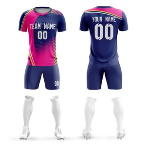 ชุดกีฬาสำหรับผู้ชายชุดฟุตบอลแบบซับลิเมชันแห้งเร็วระบายอากาศได้ดี - Product Image 3