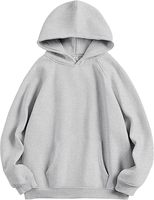 Sweater Hoodie Polos Berkualitas Tinggi 100% Katun untuk Pria dan Wanita Ukuran Besar dengan Bordir