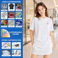 T-shirt unisexe en coton 210 GSM, col rond, manches courtes, basique, personnalisable avec logo
