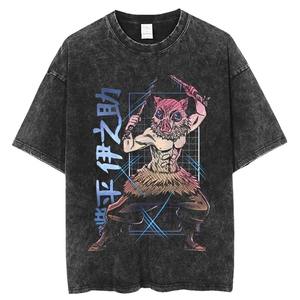 Fabricant de t-shirt Streetwear Anime personnalisé | T-shirt graphique surdimensionné Boxy Fit OEM japonais Anime imprimé coton chemise en gros - Product Image 2