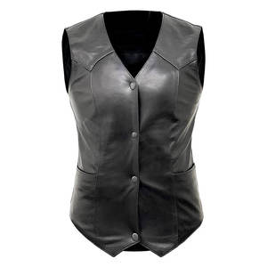 Chaleco de Cuero para Mujer de Alta Calidad OEM, Hecho a Medida, Transpirable y de Venta Caliente - Product Image 1