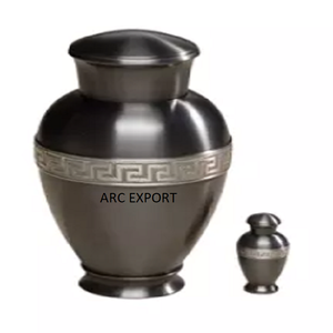 Urnes décoratives fantaisie en noir et or élégantes grandes avec des fournitures funéraires de conception de fleurs pour Offre Spéciale à un prix abordable - Product Image 3