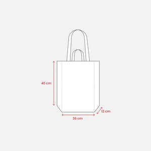 Borsa Tote in Cotone Personalizzata Promozionale 220 G/m2 con Design a Soffietto - Product Image 2