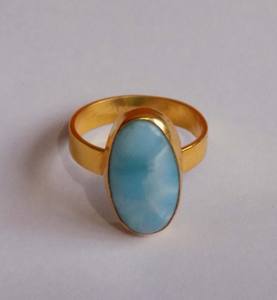 Venta al por mayor de moda 10-15mm aguamarina punta anillo en plata de ley joyería hecha a mano con certificado IGI aniversario regalo de boda - Product Image 3