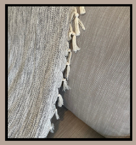 Natural Cream Speckled 100 Percent Cotton <b>Lightweight</b> Soft Breathable Bed Cover Pike <b>Bedspread</b> 200x240 cm 79x95 inches - Product Image 3