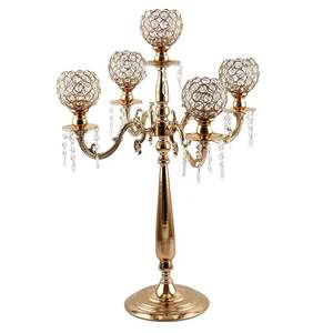 Ensemble de bougeoirs en métal de forme ronde support de bougie décoratif en diamant finition antique pour événement de mariage et éclairage à la maison - Product Image 1