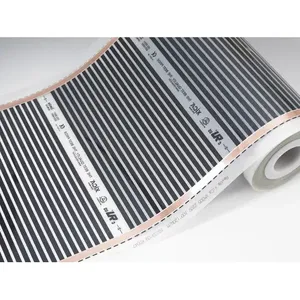 Película de calefacción de suelo cálido de carbono de 20 pies cuadrados, termostato de 110V, grafeno moderno para habitación de Hotel, baño, piezas de calefacción de suelo flexibles - Product Image 1