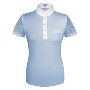 Chemise de spectacle équestre à manches courtes personnalisable pour femme Top du fabricant indien pour les courses de chevaux et les compétitions d'équitation - Product Image 2