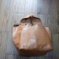 Sac à dos pliable en cuir véritable Moroccan Soul, modèle 062, avec motif lettres MA, idéal pour les voyages