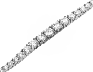 Pulsera de tenis de plata 925 con tachuelas de diamantes de moissanita chapados en oro de lujo para hombres y mujeres - Product Image 5