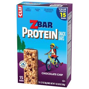 Clif Zbar Protein - Chocolate Chip - Crispy Snack <b>Bars</b> Protein <b>Bars</b> (15 Pack) - Product Image 1