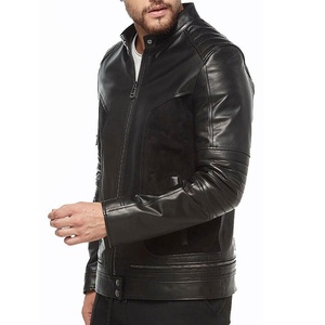 Veste en cuir d'hiver pour homme de haute qualité avec logo personnalisé, col montant, vêtements de mode, style streetwear, veste pour homme - Product Image 1