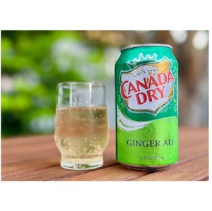 Canada Dry Ginger Ale 355ml Pack de 12 Boisson rafraîchissante à base de vrai gingembre pour les fêtes et l'usage quotidien - Product Image 1