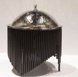 จานรับประทานอาหารแบบอุ่นจานร้อนจัดเลี้ยงบุฟเฟ่ต์เครื่องใช้ในร้านอาหารเครื่องเงินดีไซน์หรูหรา - Product Image 5