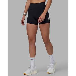 O.G. Shorts de sport en coton mi-hauts avec poches - Noir-Blanc - Product Image 2