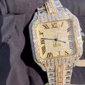 Montre de haute qualité avec diamants DEF Lab Moissanite, diamants incolores, style hip-hop - Product Image 5