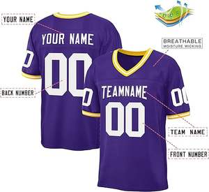 2024 Custom High Quality American <b>Football</b> Jerseys Vintage Style Breathable Flag Pattern XL Plus Sizes OEM Set for Youth Adult - Product Image 3