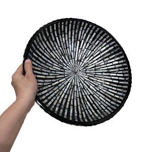 Aspecto exquisito de lujo hecho a mano madre de perla incrustaciones Mesa decorativa cuencos de frutas ensalada almacenamiento de alimentos decoración de cocina de Vietnam - Product Image 6