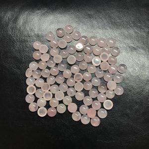 Certifié IGI 5mm 6mm Quartz Rose Naturel Rond Pierres Précieuses Lâches Cabochon Lisse Dos Plat Quartz Semi Précieux Naturel Prix Bas - Product Image 4