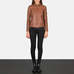 Veste de moto en cuir respirant pour femmes, mode personnalisée, qualité supérieure, cuir véritable souple, vêtements d'hiver élégants pour les marques - Product Image 1