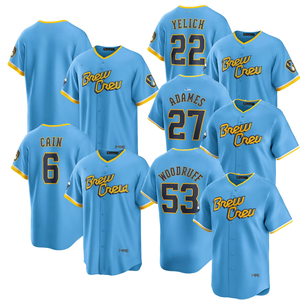 Camisetas de Béisbol Unisex 2025 City Connect Limited, Impresión por Transferencia de Calor, Transpirables, Personalizables con Logos, Azules, para Verano - Product Image 1