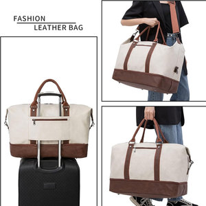 Bolsa de lona de estilo moderno con gran almacenamiento y múltiples opciones de transporte - Product Image 5