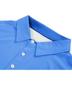 Polo décontracté pour homme en été, 220 g/m², polyester respirant, tissu tricoté, manches courtes, t-shirt avec col rabattu, couleur unie - Product Image 5