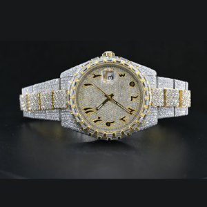 Montre en diamant Moissanite de fournisseur professionnel pour hommes et cadeaux avec prix d'usine de l'Inde - Product Image 2