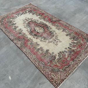 พรมตุรกีขนาด 3.9x6.8 ฟุต พรมวินเทจ พรมสีแดงสไตล์ตะวันตกเฉียงใต้ - Product Image 2