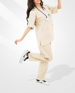 Nouvelle conception de tenue médicale en tissu extensible, uniformes d'hôpital, uniformes d'infirmière, ensembles de blouses médicales, tenues de travail unisexes pour l'été - Product Image 2