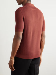 Pull à manches courtes en coton imprimé 100% anti-rétrécissement à séchage rapide pour hommes, col en V, couleur unie, surdimensionné, printemps et été - Product Image 3