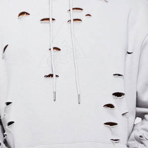 Mejor oferta 2024 hecho a medida cómodo de gran tamaño 6XL desgastado hombres invierno Sudadera con capucha Stand Puff técnica liso teñido sólido con capucha - Product Image 3