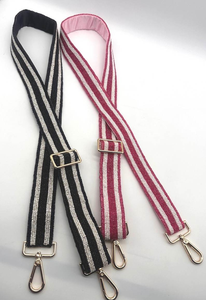 Beaded Purse <b>Strap</b> Striped <b>Bag</b> <b>Strap</b> Pink Purse <b>Strap</b> <b>Black</b> <b>Bag</b> <b>Strap</b> Adjustable - Product Image 3