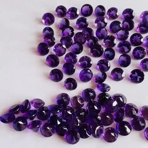 พลอยอเมทิสต์ธรรมชาติขนาด9มม. ผลิตจากบราซิลที่มีคุณภาพระดับ AAA พร้อมความมันวาวและความคมชัดสูงส่องประกายหินอัญมณีหลวม - Product Image 6