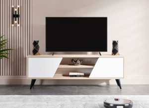Turkish Manufacturer's Modern White Sonomo Convertible Adjustable <b>TV</b> <b>Stand</b> European Wooden Home Furniture for Living Room Dining - Product Image 3