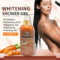 Prix de gros 5d Gluta 6 Types Blanchissant Éclaircissant Acide Kojique Anti Taches Noires Gel Douche Peau Curcuma Papaye