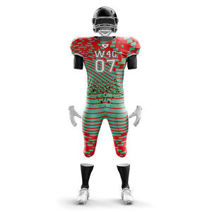 Short en jersey brodé pour hommes, vêtements de football américain personnalisés, séchage rapide 100% polyester respirant, taille plus avec logo sur le devant - Product Image 5