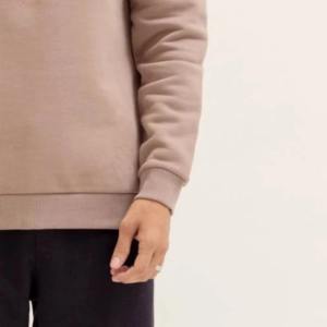 Sudadera de Forro Polar para Hombre, Cuello Redondo, Diseño Bordado, Antibolitas, Secado Rápido, Estilo Minimalista Informal para Uso Diario - Product Image 2