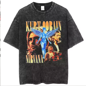 T-shirt oversize délavé à l'acide T-shirt personnalisé graphique votre conception Logo grande taille T-shirt vintage vierge coton lourd pour hommes - Product Image 1