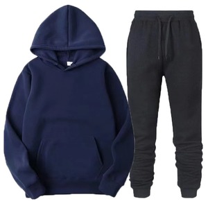 Nuevo conjunto de pantalones y Sudadera con capucha de invierno para hombre, ropa de ocio deportiva transpirable de secado rápido de lana ecológica - Product Image 6