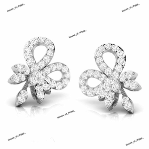 Iced Out VVS 925 Silver Rhodium Plated Round Moissanite Diamonds Luxury Stud <b>Earrings</b> <b>Handmade</b> Fine Jewelry for Women Wedding - Product Image 3