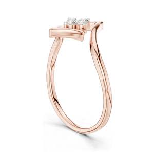 0.1 CT Round Brilliant Lab Diamond Cluster <b>Ring</b> for Women VVS-VS EF Clarity, CVD-Grown 18KT, 14KT, 10KT Gold & 925 <b>Silver</b> - Product Image 5