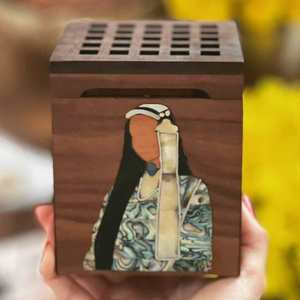 Nouveau design luxueux de haute qualité incrusté de serpillière brûleur d'encens en bois pour la décoration de la maison brûleur d'encens de voiture en provenance du Vietnam - Product Image 3