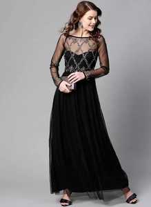 Elegante patrón floral A-Line vestido de noche con cuentas de lentejuelas vestido de baile largo sin mangas tela de tul vestido de fiesta ecológico - Product Image 2